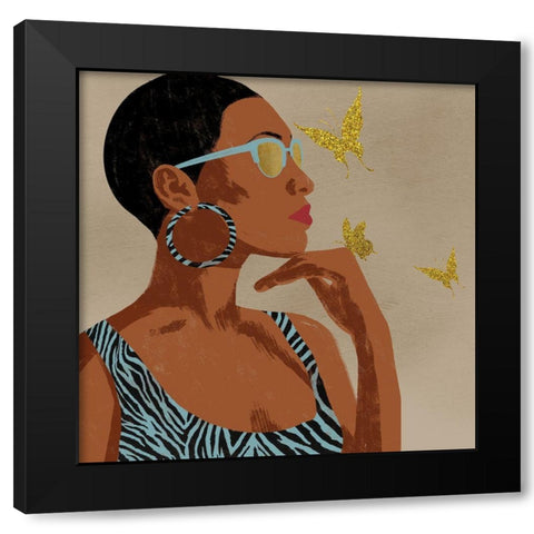 Fierce And Elegant 1 Black Modern Wood Framed Art Print with Double Matting by Prime, Marcus
