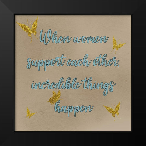 Supportive And Incredible Elegance Black Modern Wood Framed Art Print by Prime, Marcus
