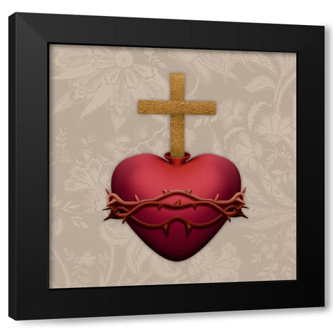 Courageous Heart Black Modern Wood Framed Art Print with Double Matting by Prime, Marcus