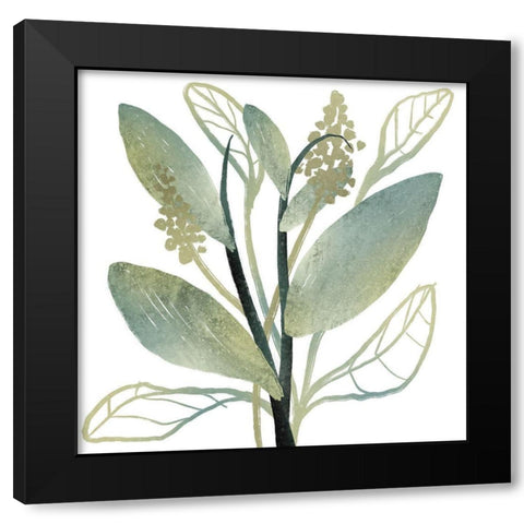 Intertwined Vibrant Foliage 1 Black Modern Wood Framed Art Print by Prime, Marcus
