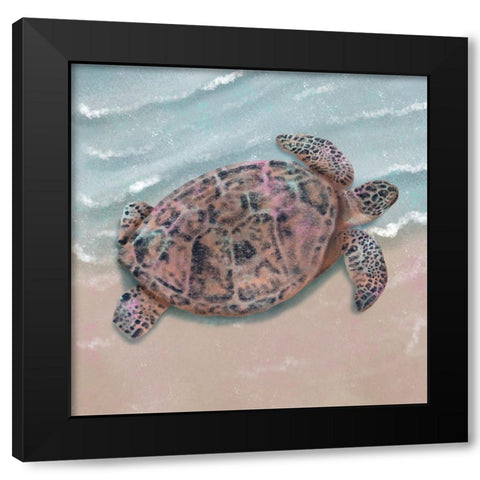 Sea Creatures Journey Black Modern Wood Framed Art Print by Prime, Marcus