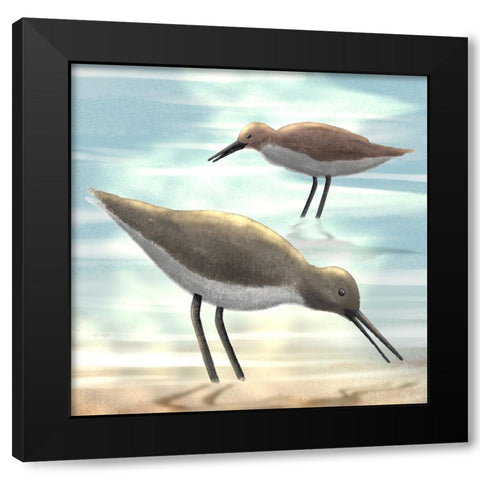 Dawning Friends 2 Black Modern Wood Framed Art Print by Prime, Marcus