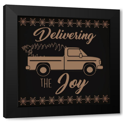 Delivering The Joy Black Modern Wood Framed Art Print with Double Matting by Prime, Marcus