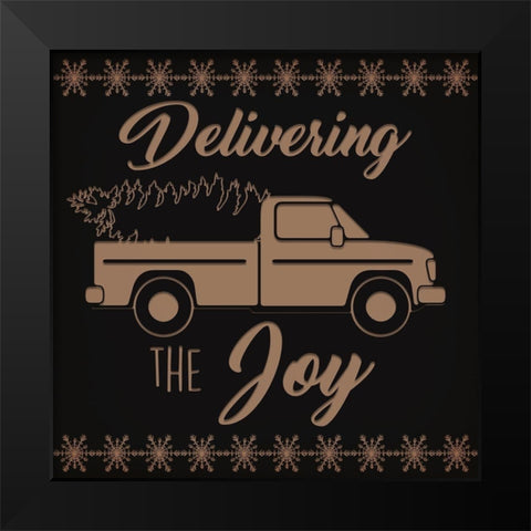 Delivering The Joy Black Modern Wood Framed Art Print by Prime, Marcus