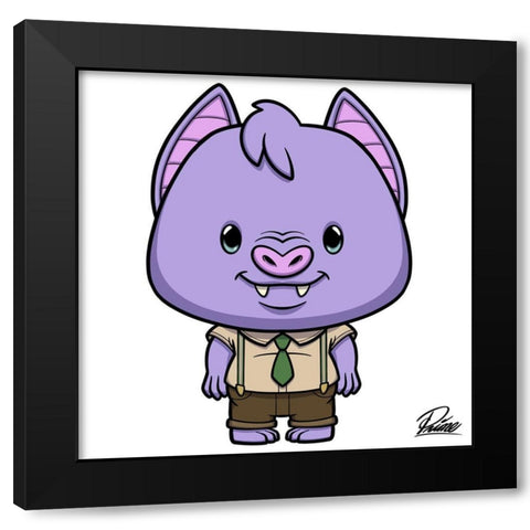 Baxter Bat Black Modern Wood Framed Art Print with Double Matting by Prime, Marcus