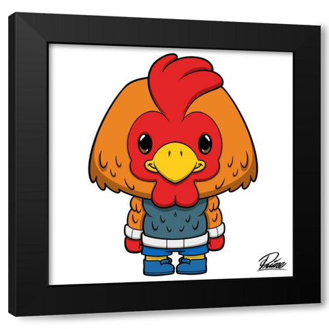 Connor Chicken Black Modern Wood Framed Art Print by Prime, Marcus