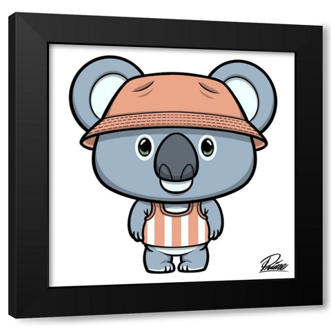 Kayden Koala Black Modern Wood Framed Art Print with Double Matting by Prime, Marcus