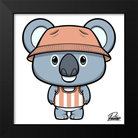 Kayden Koala Black Modern Wood Framed Art Print by Prime, Marcus