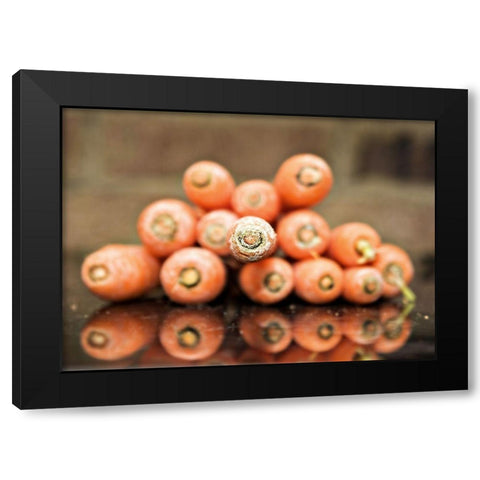 Carrots Black Modern Wood Framed Art Print with Double Matting by Reed, Michele