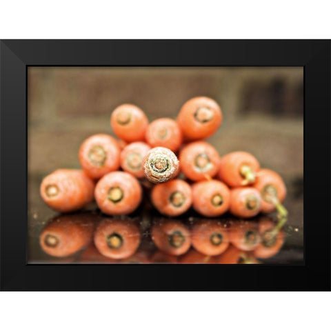 Carrots Black Modern Wood Framed Art Print by Reed, Michele