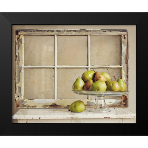 Window Pears Black Modern Wood Framed Art Print by Reed, Michele
