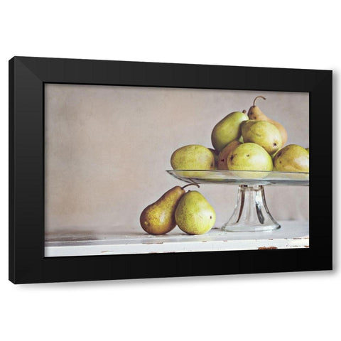 Pears Black Modern Wood Framed Art Print with Double Matting by Reed, Michele