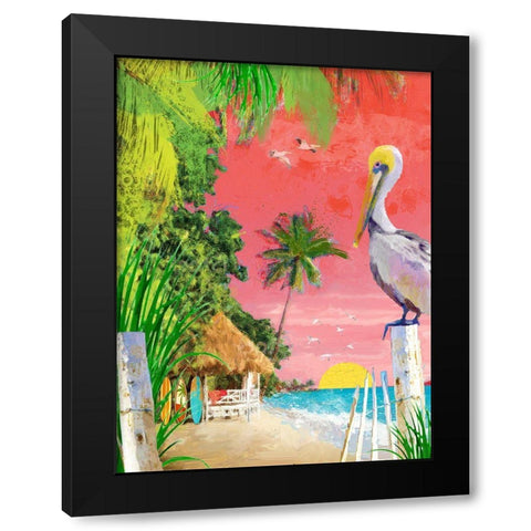 Bama Breeze 2 Black Modern Wood Framed Art Print by Miller, Savannah