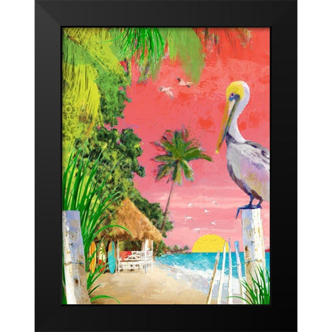 Bama Breeze 2 Black Modern Wood Framed Art Print by Miller, Savannah
