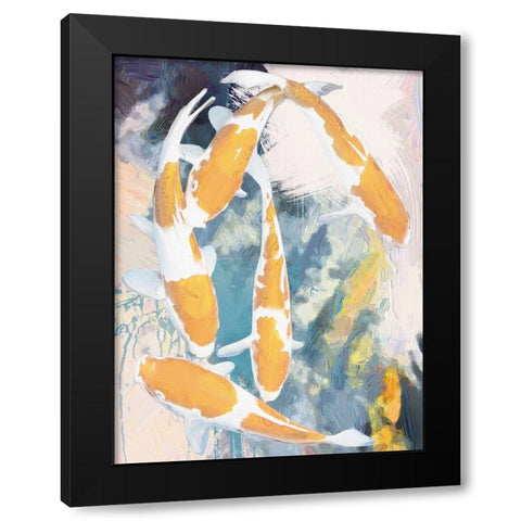 Playing Coy 2 Black Modern Wood Framed Art Print with Double Matting by Miller, Savannah