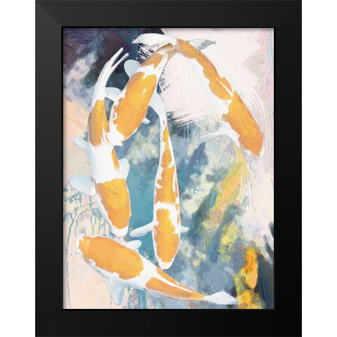 Playing Coy 2 Black Modern Wood Framed Art Print by Miller, Savannah