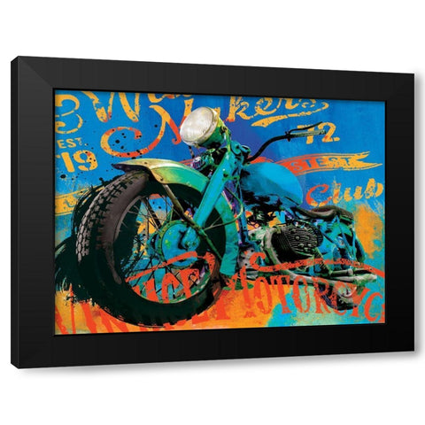 Vintage Bikes Black Modern Wood Framed Art Print by Miller, Savannah