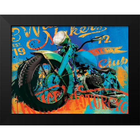 Vintage Bikes Black Modern Wood Framed Art Print by Miller, Savannah
