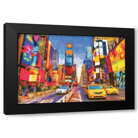 Square That Never Sleeps Black Modern Wood Framed Art Print by Miller, Savannah