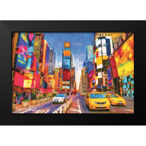 Square That Never Sleeps Black Modern Wood Framed Art Print by Miller, Savannah