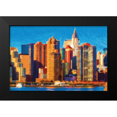 Metro Sunset Black Modern Wood Framed Art Print by Miller, Savannah