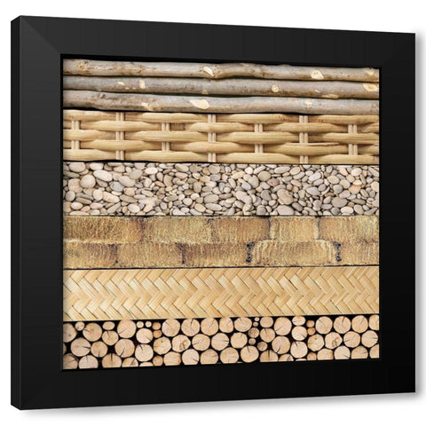 Heartwood 1 Black Modern Wood Framed Art Print with Double Matting by Miller, Savannah