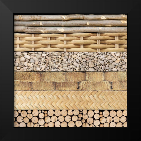 Heartwood 1 Black Modern Wood Framed Art Print by Miller, Savannah