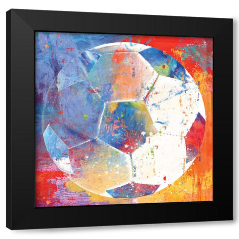 Soccer Black Modern Wood Framed Art Print by Miller, Savannah