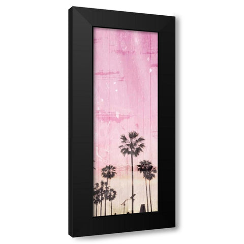 Palm Peach Group One Black Modern Wood Framed Art Print with Double Matting by Villa, Milli