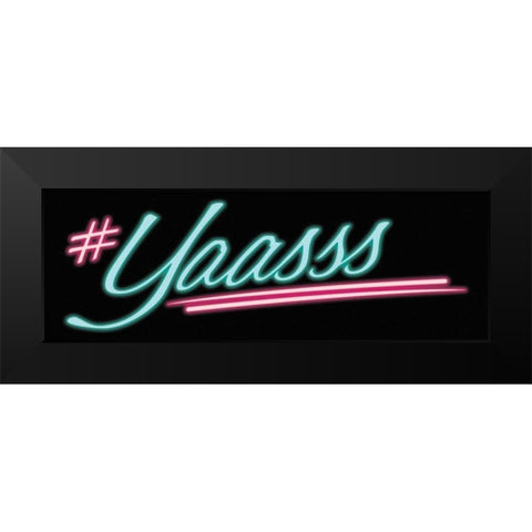 Yaass Black Modern Wood Framed Art Print by Villa, Milli