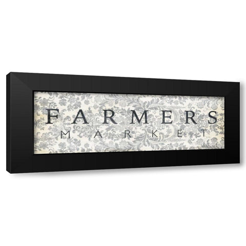 Farmers Market Black Modern Wood Framed Art Print by Villa, Milli