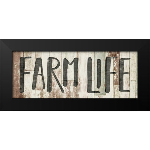 Farm Life Black Modern Wood Framed Art Print by Villa, Milli