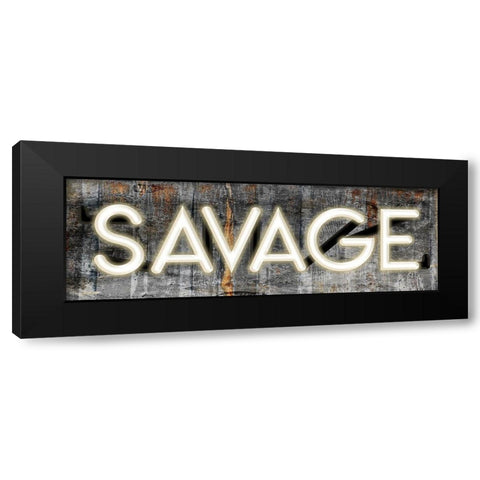 Savage Light Black Modern Wood Framed Art Print by Villa, Mlli