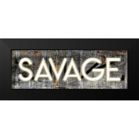 Savage Light Black Modern Wood Framed Art Print by Villa, Mlli
