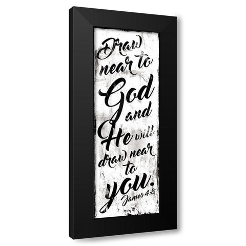 Draw Near White Black Modern Wood Framed Art Print with Double Matting by Villa, Mlli