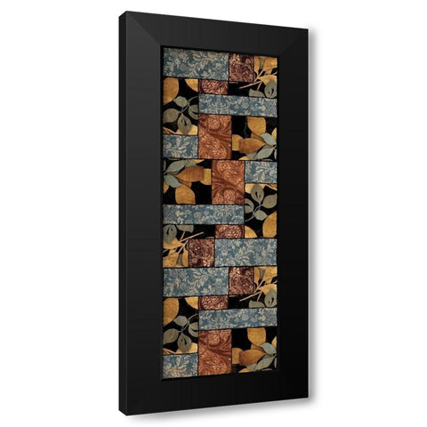 Floral Patch Black Modern Wood Framed Art Print with Double Matting by Villa, Mlli
