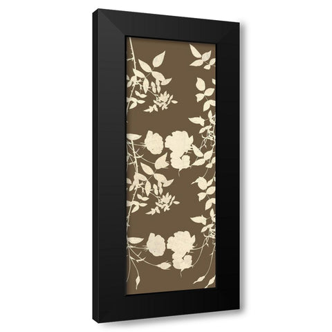 Brown Floral Black Modern Wood Framed Art Print with Double Matting by Villa, Mlli