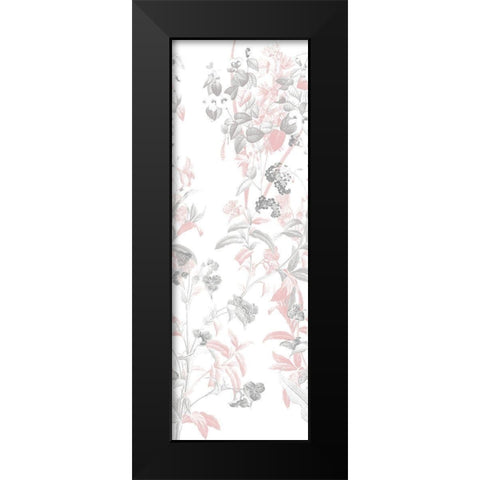 Blush In The Wind Black Modern Wood Framed Art Print by Villa, Mlli