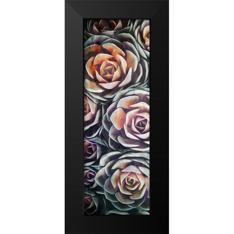 Fall Succulents Black Modern Wood Framed Art Print by Villa, Mlli