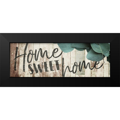 Home Sweet Home Black Modern Wood Framed Art Print by Villa, Mlli