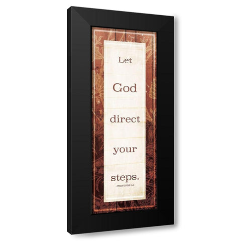 Lets God Black Modern Wood Framed Art Print with Double Matting by Villa, Mlli