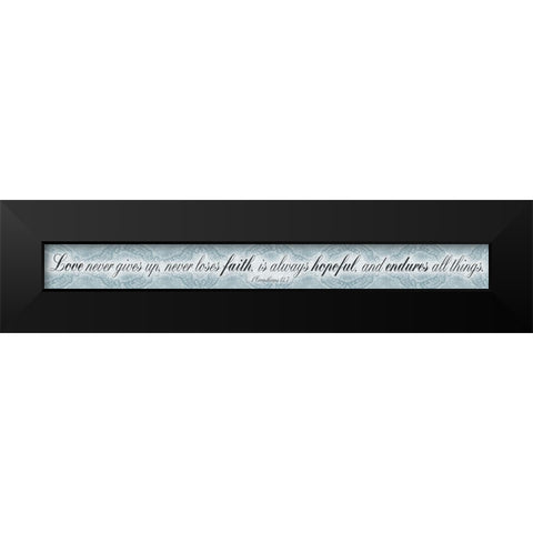 Love Faith Black Modern Wood Framed Art Print by Villa, Mlli