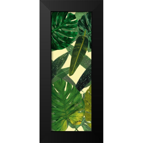 Green Palms Black Modern Wood Framed Art Print by Villa, Mlli