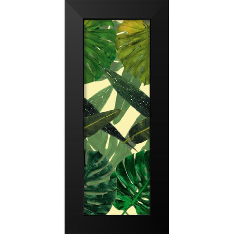 Green Palms Mate Black Modern Wood Framed Art Print by Villa, Mlli