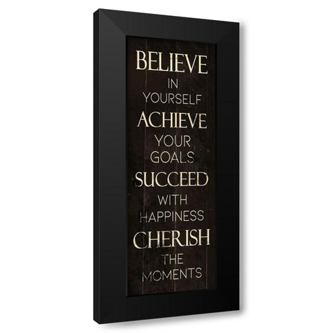 Achieve Black Modern Wood Framed Art Print with Double Matting by Villa, Mlli