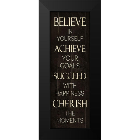 Achieve Black Modern Wood Framed Art Print by Villa, Mlli