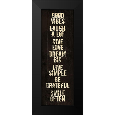Dream Big Black Modern Wood Framed Art Print by Villa, Mlli