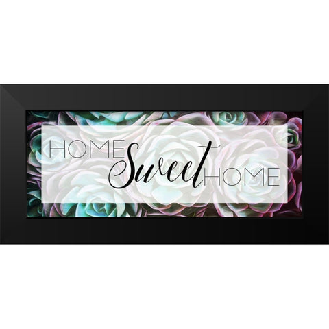 Home Sweet Home Black Modern Wood Framed Art Print by Villa, Mlli