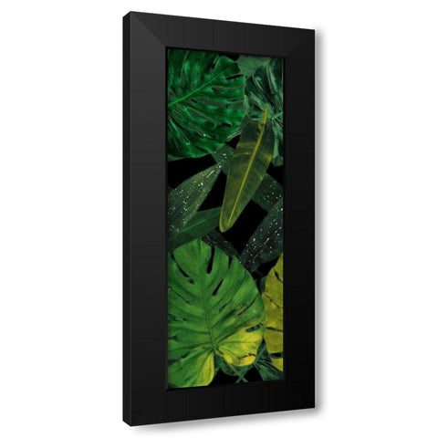 Green Palms Black Black Modern Wood Framed Art Print by Villa, Mlli