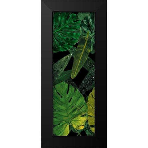 Green Palms Black Black Modern Wood Framed Art Print by Villa, Mlli